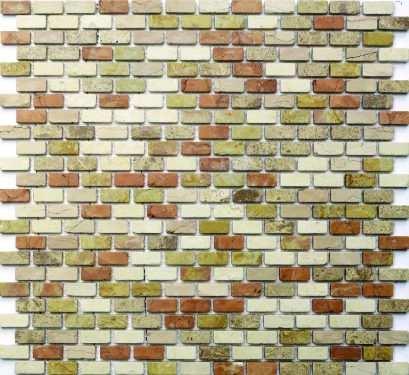 1729 keramische tegelmat 30x30 cm halfsteens 2, 3x1 cm brick, prijs per tegel, 1 stuk