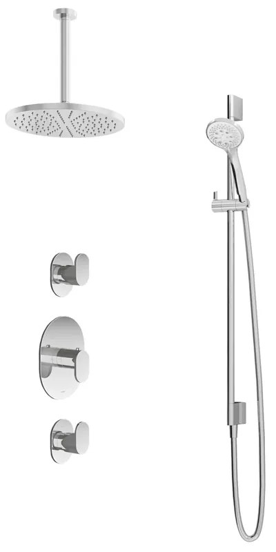 Hotbath Get Together IBS5CR inbouwdouche met 3s handdouche, 30cm plafondbuis en 30cm hoofddouche chroom