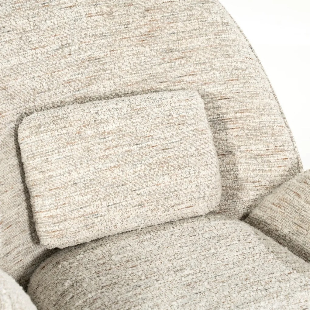 Draaibare Fauteuil Met Voetenbank Beige
