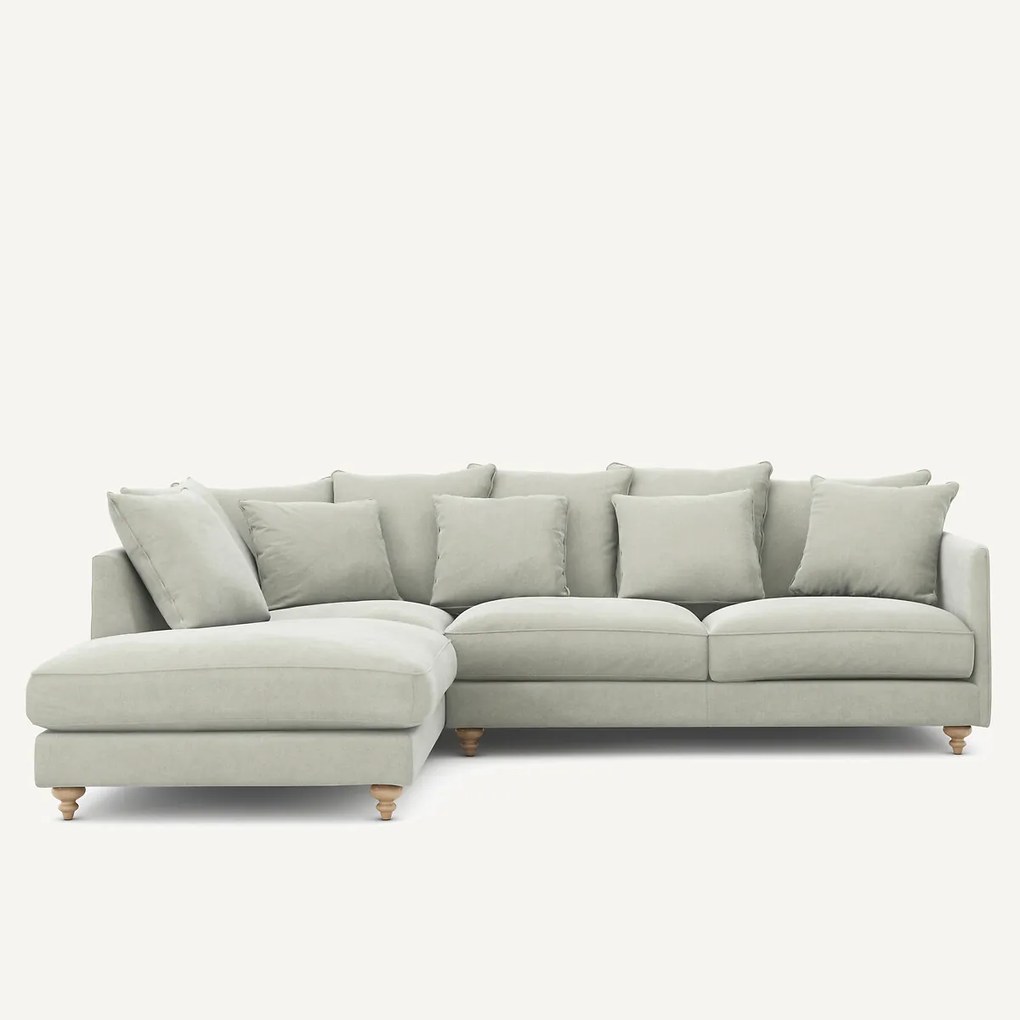 Omvormbare hoekbank in stonewashed fluweel, Lazare