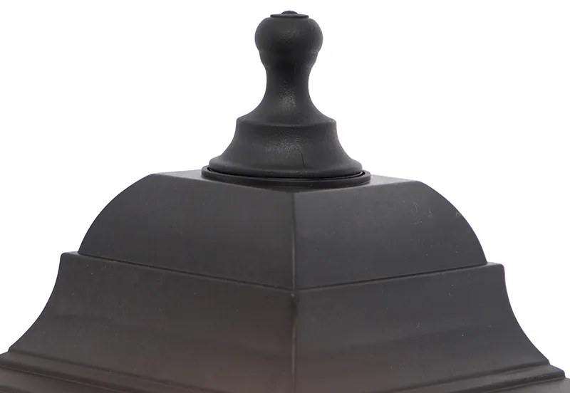 Klassieke buitenwandlamp zwart met bewegingsmelder - Capital Klassiek / Antiek E27 IP44 Buitenverlichting vierkant