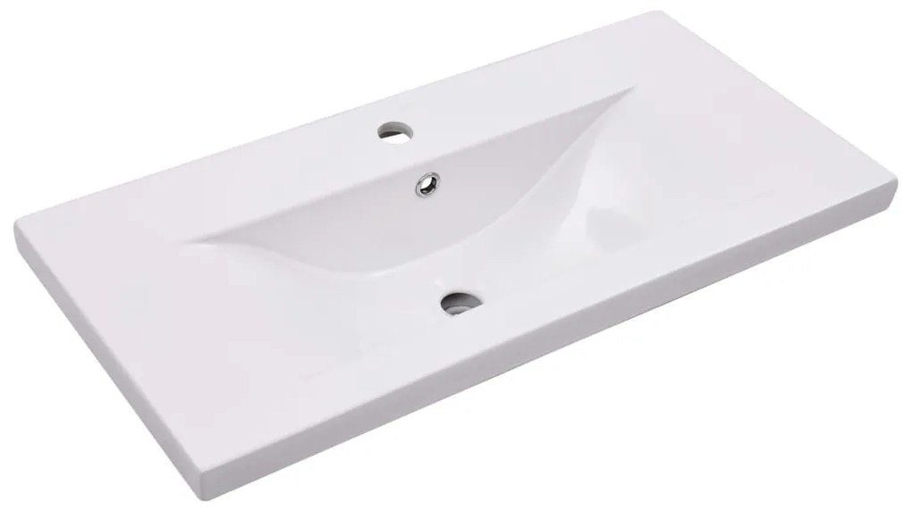 vidaXL Inbouwwastafel 81x39,5x18,5 cm keramiek wit