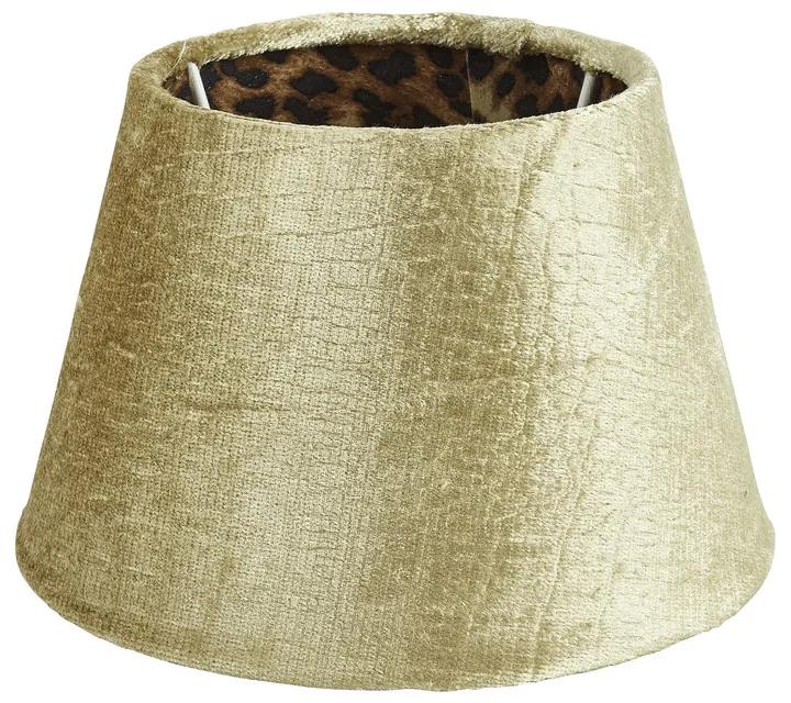 Lampenkap luipaard velvet - goud - Ø18 cm