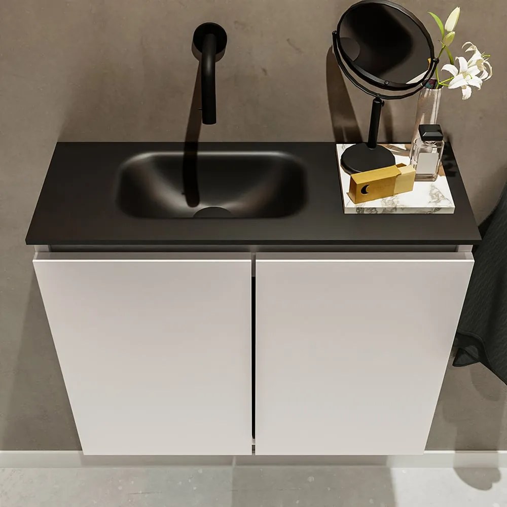 Mondiaz Ture 60cm toiletmeubel linen met wastafel urban links geen kraangat