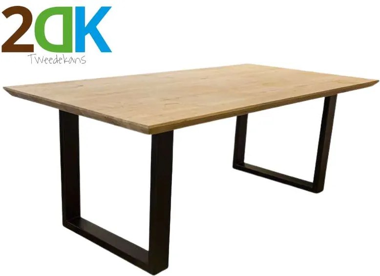 Tweedekans - Tafelblad eiken Castle Line verjongd - 200 x 100 cm - Dikte 4,5 cm