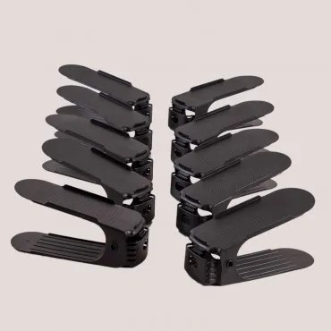 Set van 10 Schoenopbergers Bonsly Zwart - Sklum