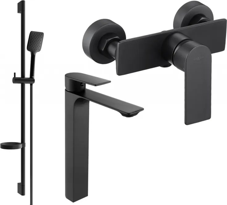 Mexen Alexa DS62 doucheset, zwart - 71214DS62-70