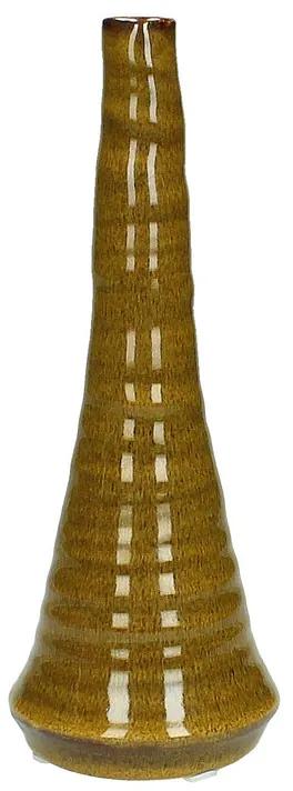 Vaas stoneware - bruin - 22 cm