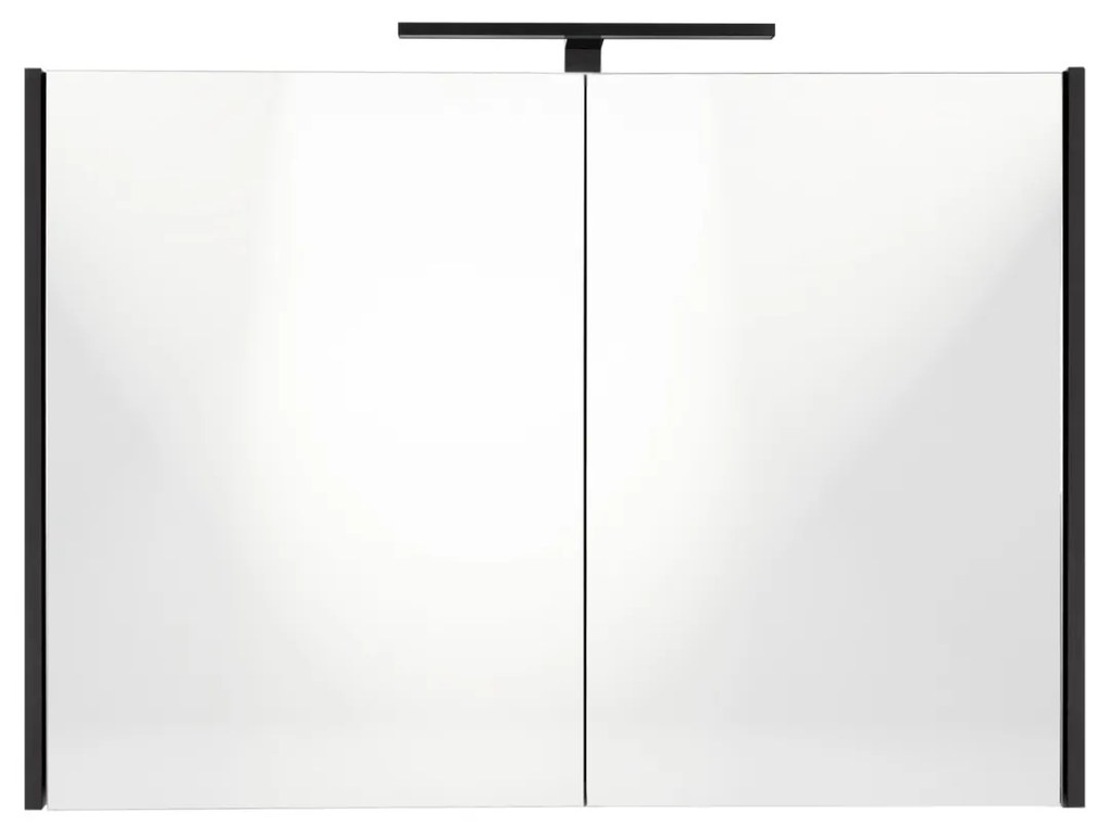 Best Design Happy spiegelkast met verlichting 100x60cm zwart mat