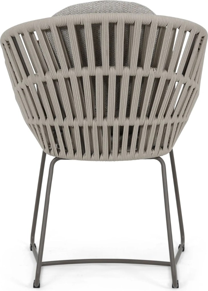 Tuinset Ronde Tuintafel 4 personen 140 cm Rope Taupe Santika Furniture Santika