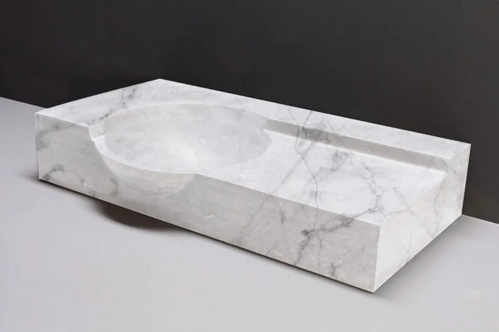 Forzalaqua Laguna wastafel 80x40cm zonder kraangat carrara