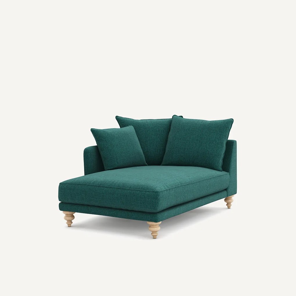 Chaise longue in jaspé stof, LAZARE