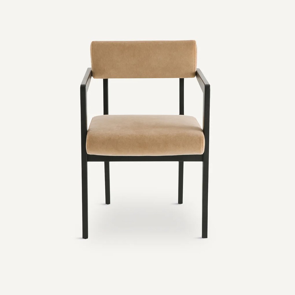 Tafelfauteuil, beukenhout en fluweel, Izag