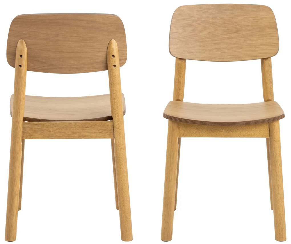 ZARION Natuurlijk Eiken - HOUTEN STOEL VOOR KEUKEN, WOONKAMER, RESTAURANT