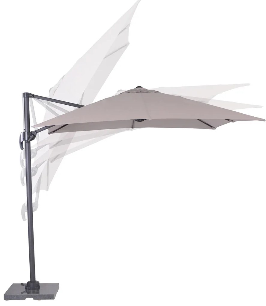 Garden Impressions Hawaii zweefparasol S 250x250 - donker grijs - zand