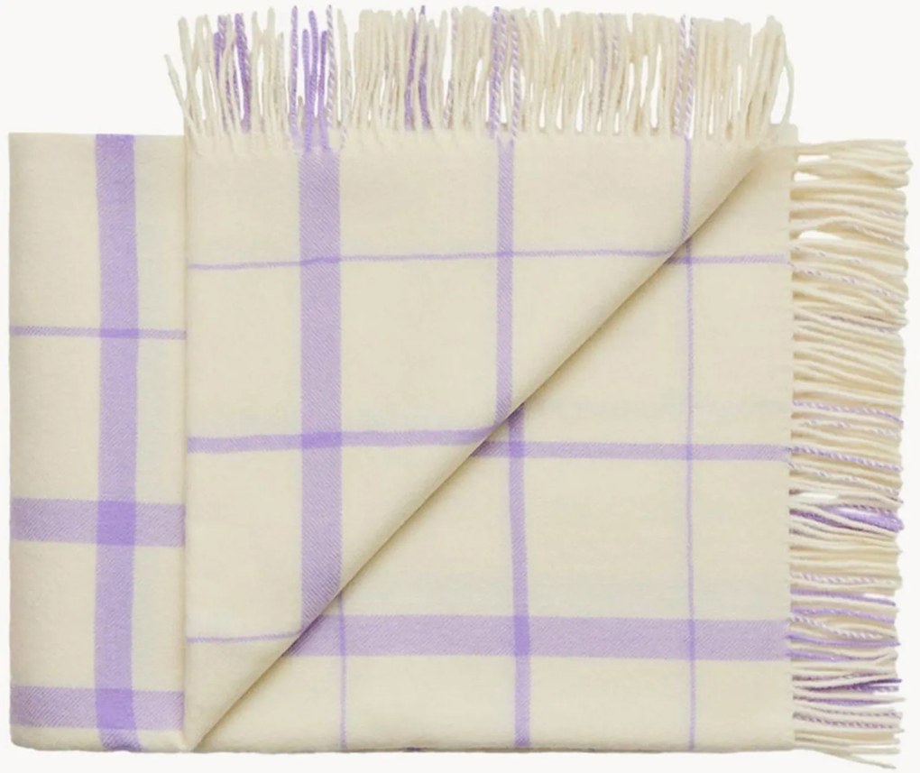 Wollen plaid Warp met franjes