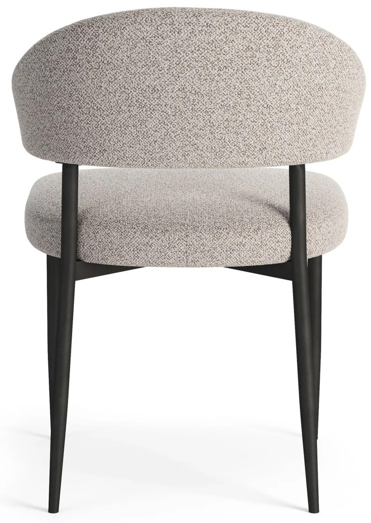 IRIS Beige Latte (stof Monza 60) - MODERNE GESTOFFEERDE STOEL VOOR WOONKAMER/EETKAMER LOFT