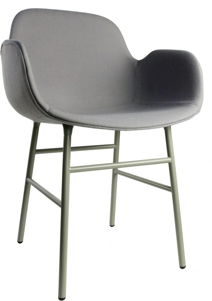 Normann Copenhagen Form Armchair gestoffeerde stoel met stalen onderstel Fame 60078