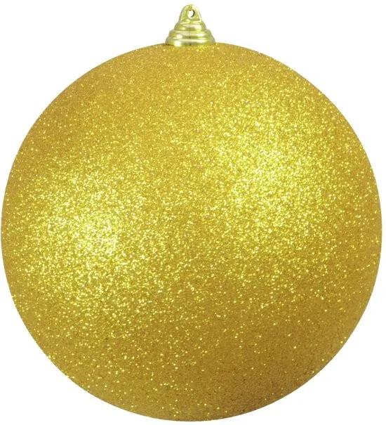 Kerstbal 20cm gold glitter