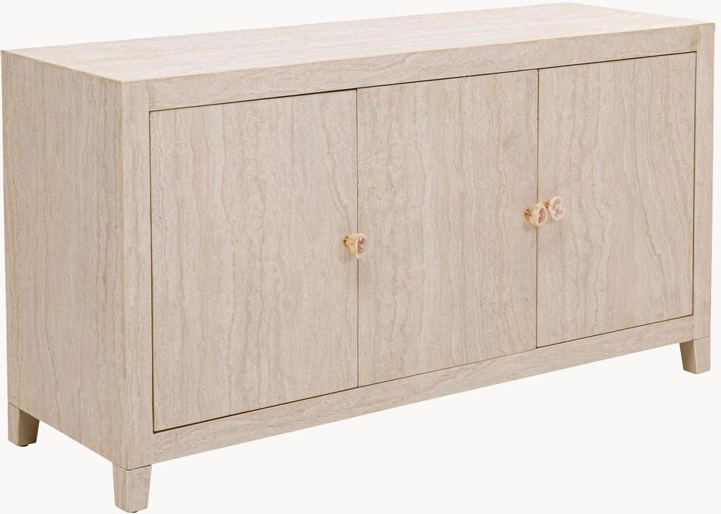 Dressoir Travertino met travertijn effect