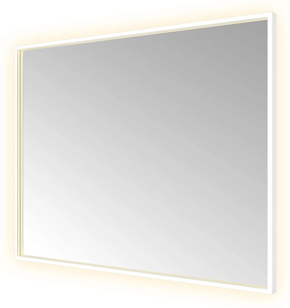 Hotbath &More Square rechthoekige spiegel 100x80cm wit mat
