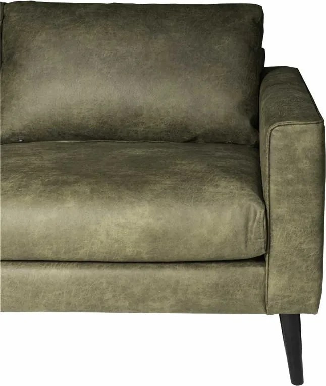 Hoekbank - Aster - links - stof lederlook Dalton groen 14