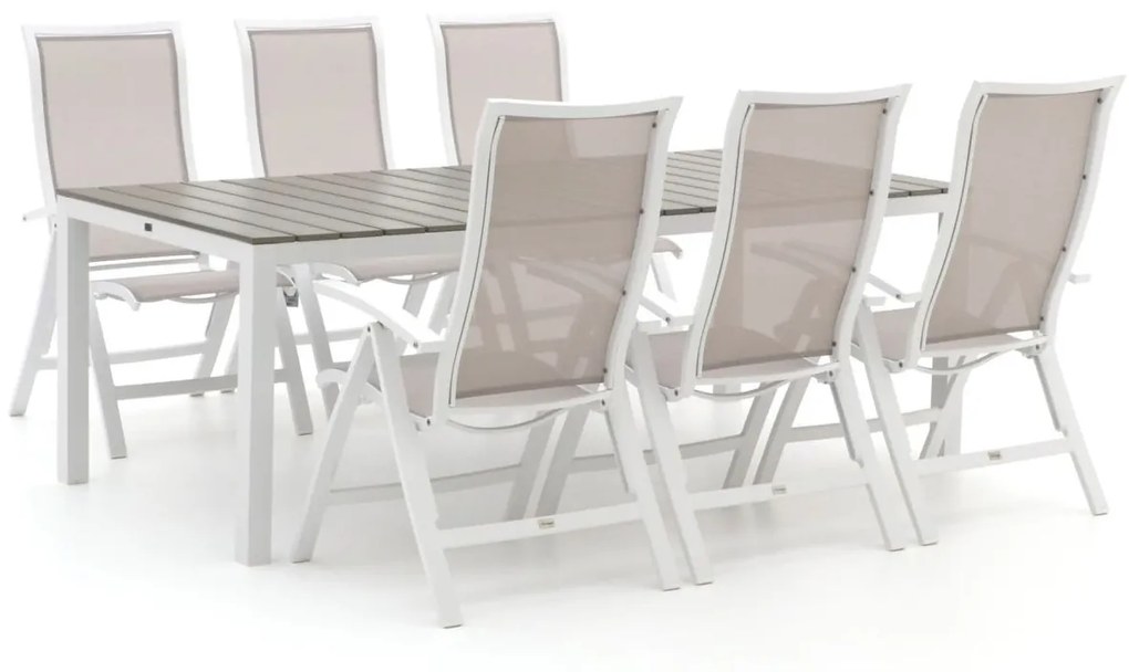 Bellagio Lugo/Fidenza 220cm dining tuinset 7-delig verstelbaar