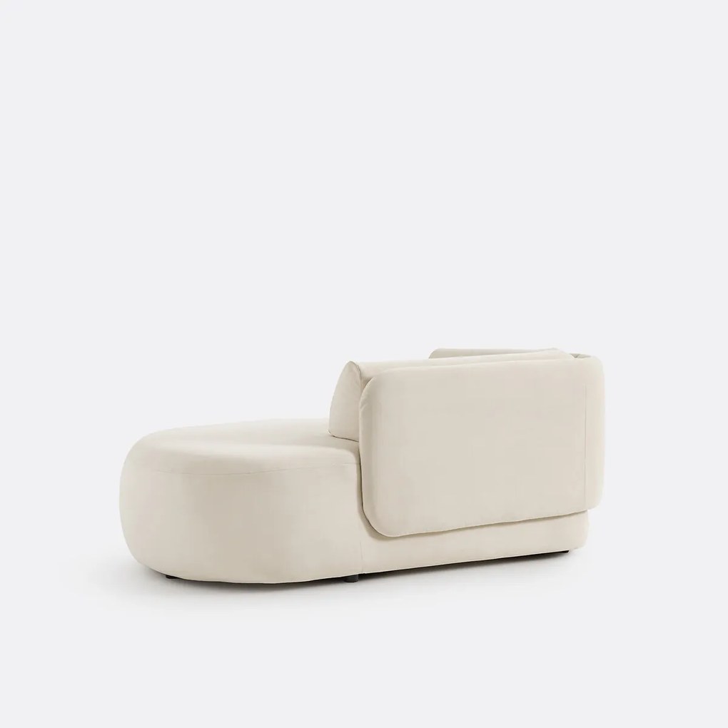 Longchair rechts, fluweel, Méridiano