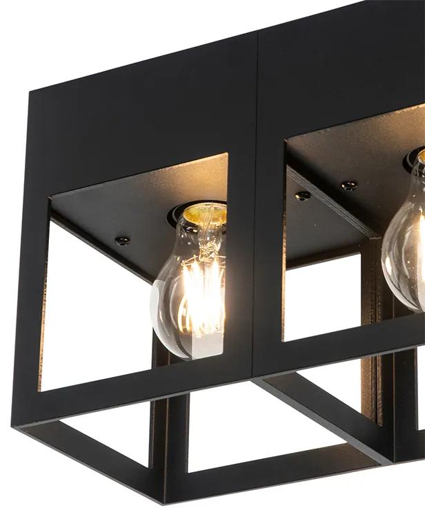 Moderne plafondlamp zwart 2-lichts - Cela Modern E27 Binnenverlichting Lamp