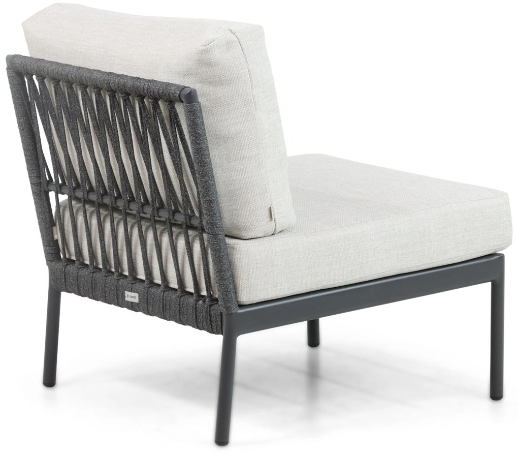 Hoek loungeset 6 personen Aluminium/rope Grijs  Coco Puerto