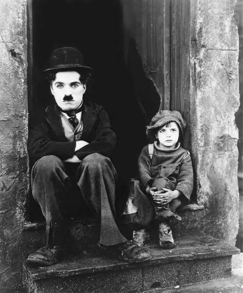 Foto Charles Chaplin And Jackie Coogan