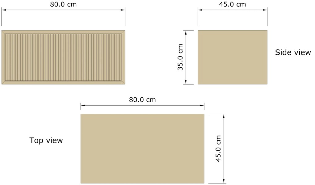 Gliss Design Heronimus badmeubel met ribbelfront 80cm ash grey