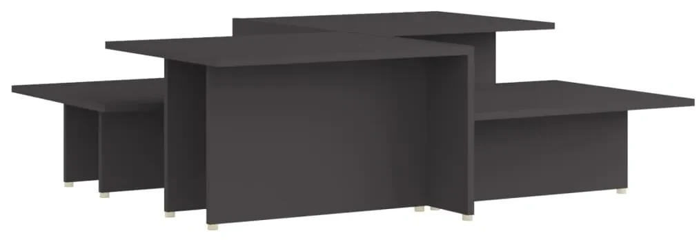 vidaXL Salontafels 2 st 111,5x50x33 cm bewerkt hout grijs