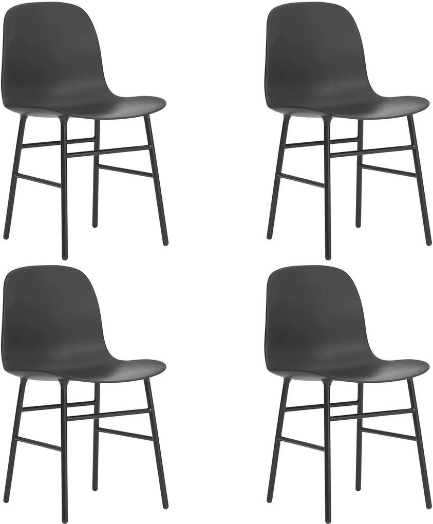Normann Copenhagen Set aanbieding Form Steel stoel (4x)