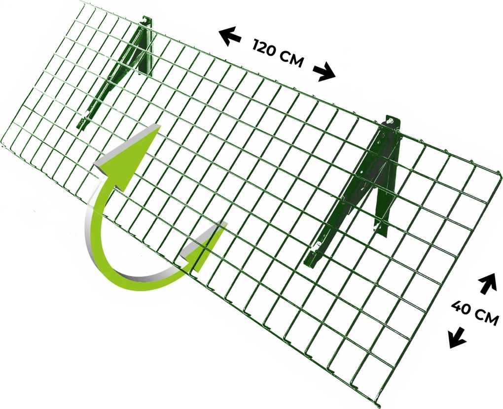 ACD opklaptafel groen - 120 x 40 cm