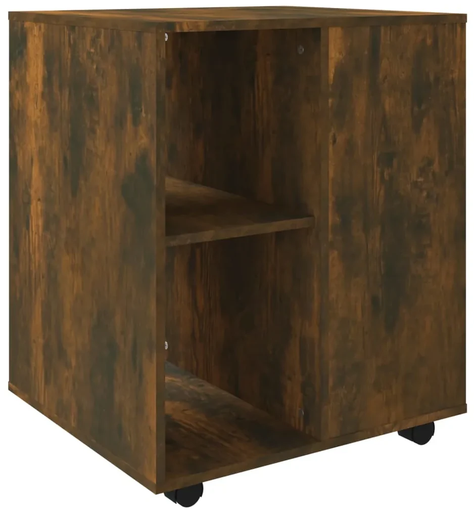 vidaXL Kast verrijdbaar 60x53x72 cm bewerkt hout gerookt eikenkleurig