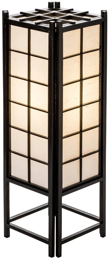 Fine Asianliving Japanse Tafellamp Shoji Rijstpapier Hout Zwart - Tatamilite B19xD19xH58cm