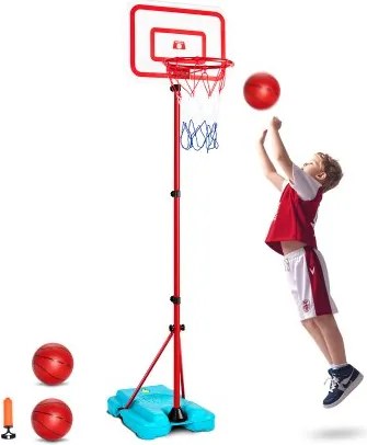 VEVOR Kids Basketbalring, in hoogte verstelbaar, draagbaar basketbalveld met vulbare basis, sportspel voor in de tuin, basketbalspeelgoed voor peuters van 3 tot 8 jaar, jongens en meisjes