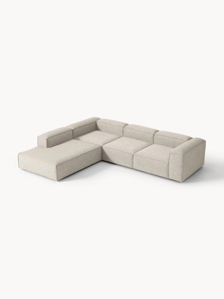 Modulaire hoekbank Lennon van linnenmix (4-zits)