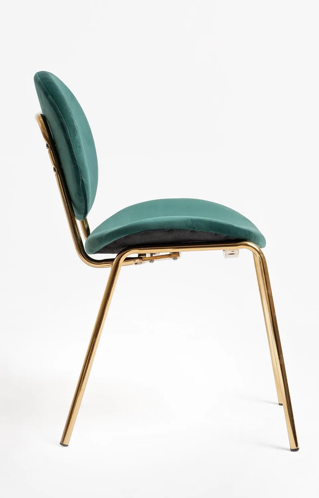 Lenor gouden fluwelen stoel