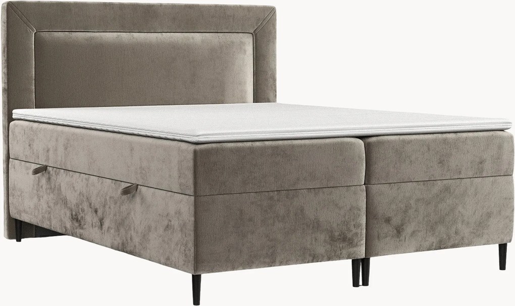 Handgemaakt chenille divanbed Noble met opbergruimte, H3