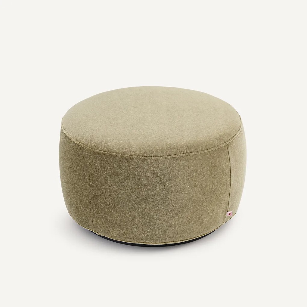 XL voetenbank in linnen fluwelen, Rosebury, ontwerp door Emmanuel Gallina