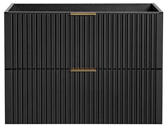 Comad Adele Black FSC onderkast met ribbelfront 80cm zwart mat
