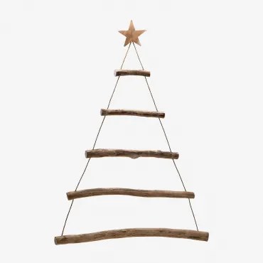 Kerstboom Voor Aan De Muur In Esmeray Teakhout Houtbruin - Sklum