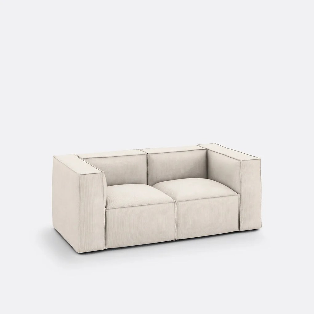 Modulaire bank, 2-zit, ribfluweel, Seven