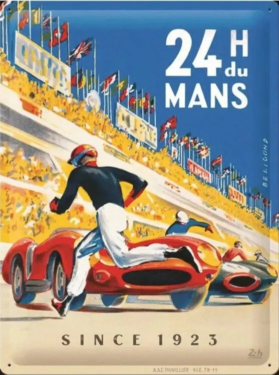 Metalen bord 24h du Mans - Racing Poster