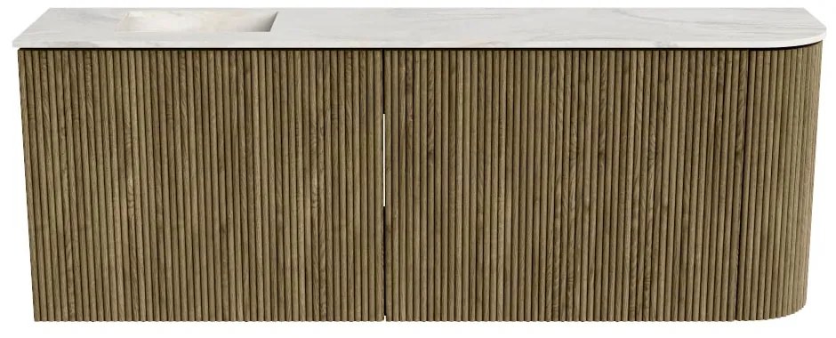 Mondiaz Joya DLux 110cm toiletmeubel ronding rechts dusk met wastafel faye links zonder kraangat ostra