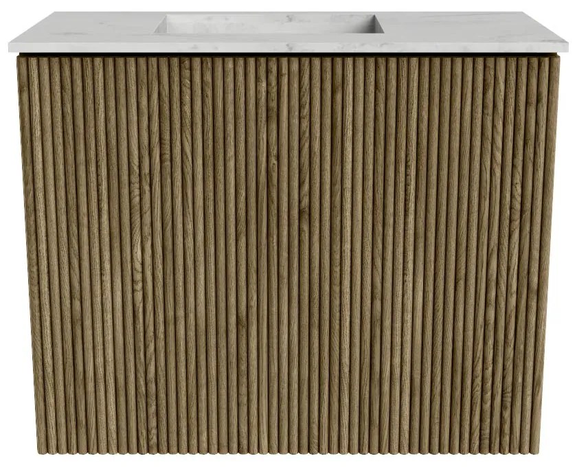 Mondiaz Joya DLux 50cm toiletmeubel dusk met wastafel faye links zonder kraangat opalo