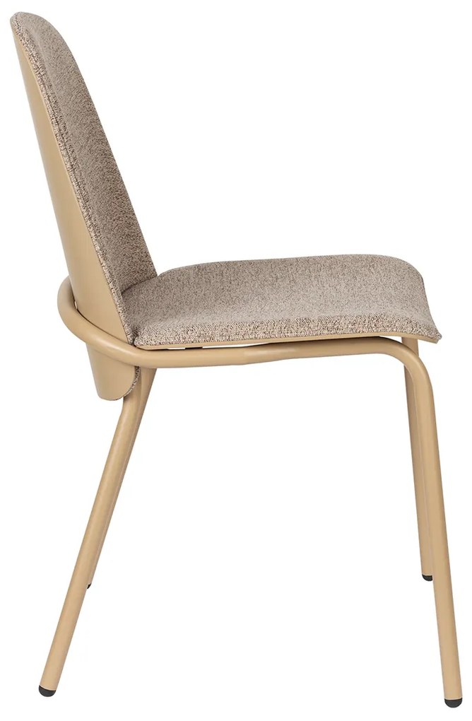 Zuiver Clip Moderne Eetkamerstoel Buisframe Beige