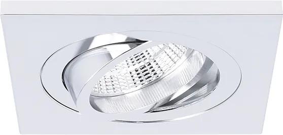 Torino - Inbouwspot Chroom Vierkant - Kantelbaar - 1 Lichtpunt - 93x93mm | LEDdirect.nl